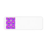 Angels in Violet - Snowflakes & Trumpets Custom Return Address Label