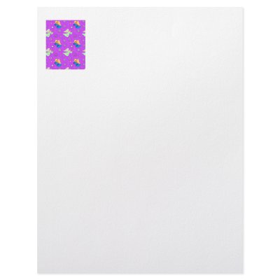 Angels in Violet - Snowflakes & Trumpets Letterhead Design by DianeClancyHolidays