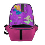 Angels in Violet - Snowflakes & Trumpets Messenger Bag