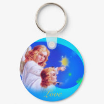 Angels Love Keychain by elenaind Angels Love Keychain