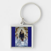 Angels madona baby christian religion clouds key chains