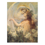 Angel's Message, Swinstead, Vintage Victorian Art Post Card