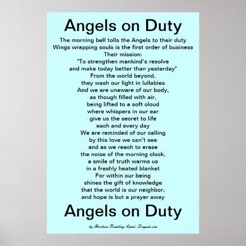 Angels on Duty - Large Poster zazzle_print