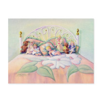 ANGELS ON MY BED by SHARON SHARPE Postcard