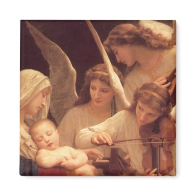 Angels Playing Music Fine Art Magnet by LeAnnS123