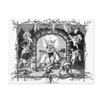 Angels Playng Around Valentine Couple Post Cards