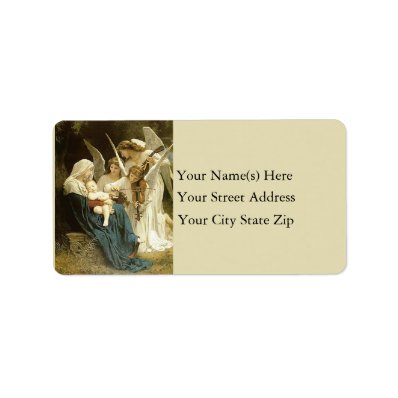 Angels Serenade Mary Vintage Address Label