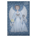 Angels Singing Carols (Blue) Stationery Design