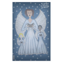 Angels Singing Carols (Blue) Stationery Design