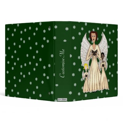 Angels Singing Carols (Gold) Vinyl Binder by Lace9lives