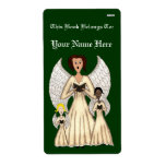 Angels Singing Carols (Gold) Shipping Labels