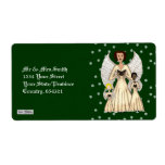 Angels Singing Carols (Gold) Personalized Shipping Labels