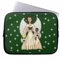 Angels Singing Carols (Gold) Laptop Sleeves