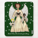 Angels Singing Carols (Gold) Mousepad