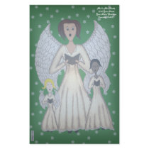 Angels Singing Carols (Gold) Stationery