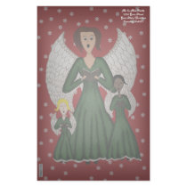 Angels Singing Carols (Green) Stationery