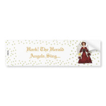 Angels Singing Carols (Red) Bumper Stickers