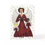 Angels Singing Carols (Red) Card