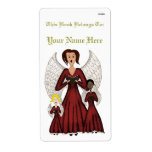 Angels Singing Carols (Red) Shipping Labels