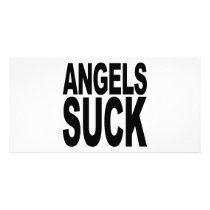 Angels Suck Custom Photo Card
