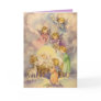 Angels Watching Over Baby Jesus Greeting Card