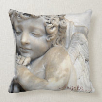 Angels Watching Over Me Pillow Faith Venice Statue