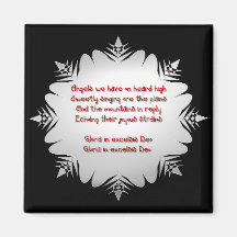 " Angels we have heard on high " Fridge Magnet
