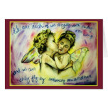 Angels with One Wing (Red) Greeting Card cards