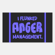 Anger Management Rectangle Stickers
