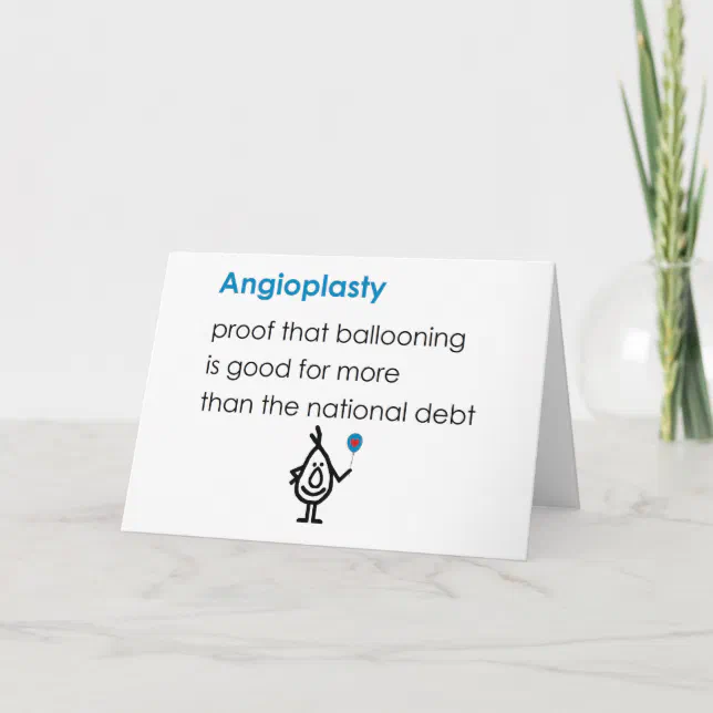 Angioplasty A Funny Get Well Soon Poem Card Zazzle