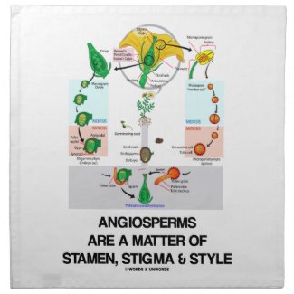 Angiosperms Are A Matter Of Stamen Stigma Style Cloth Napkin