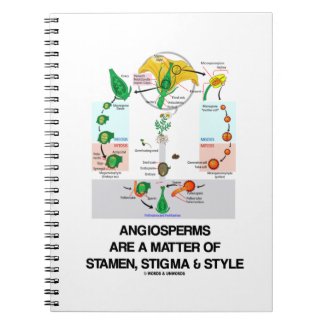 Angiosperms Are A Matter Of Stamen Stigma Style Spiral Notebooks