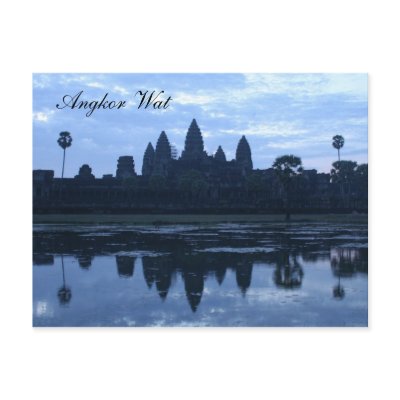 angkor blue post card by cardart