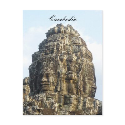 angkor faces post cards by cardart
