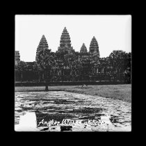 Angkor Wat Cambodia Black & White Magnet magnets