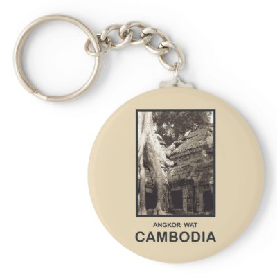 Angkor Wat Cambodia Keychain by vintage_cafe