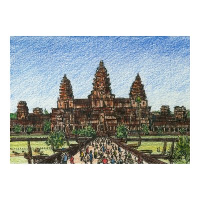 Angkor Wat Poster by VWorks_Studios