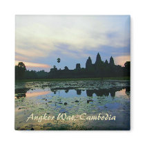 Angkor Wat Silhouette Colours Magnet