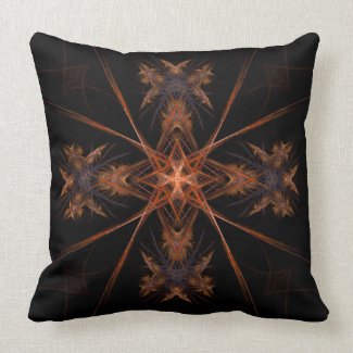 "Angle Angel" -Abstract Bohemian Fractal Pillow
