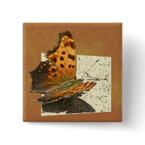 Angle Wing Comma Butterfly Series Pinback Button