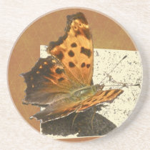 Angle Wing Comma Butterfly Series Drink Coaster