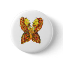 Angle with horns and skull pinback buttons