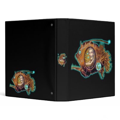Anglerfish Submarine steampunk Binder by strangeling