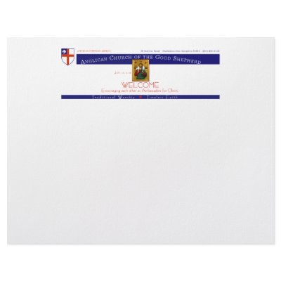 Anglican Church of the Good Shepherd Letterhead Template by turnbonnie