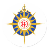 Anglican Rose Round Stickers