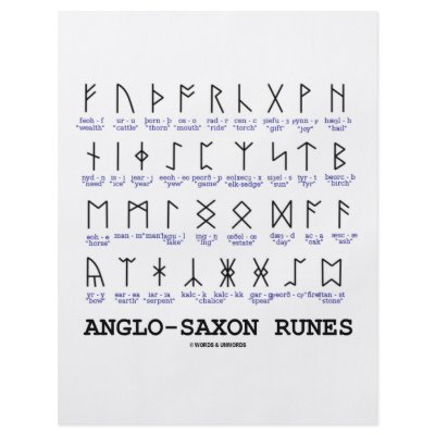 Anglo-Saxon Runes (Linguistics Cryptography) Flyers by wordsunwords