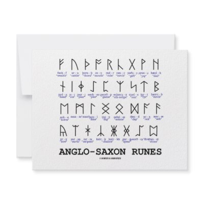 Anglo-Saxon Runes (Linguistics Cryptography) Invite by wordsunwords