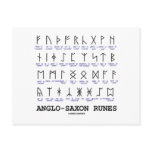 Anglo-Saxon Runes (Linguistics Cryptography) Post Card