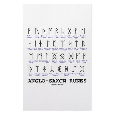 Anglo-Saxon Runes (Linguistics Cryptography) Personalized Stationery by wordsunwords