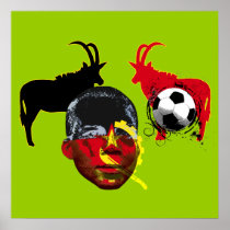 Angola 2010 face of Africa soccer cup gifts Poster